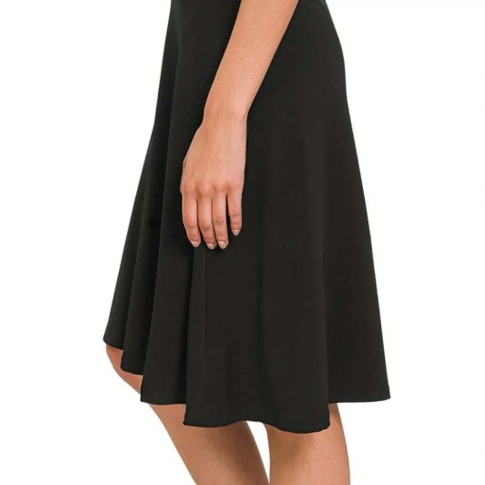 NWT! Plus ITY Dusty Rose Fold Over A-Line Soft Flared Skirt - Picture 3 of 3